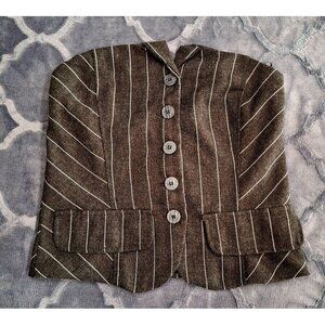 Kirious Los Angeles Grey & White Pinstripe Strapless Vest XS